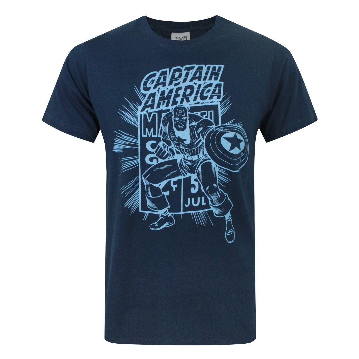 Image of Offizielles Comic Book Tshirt Herren Blau S