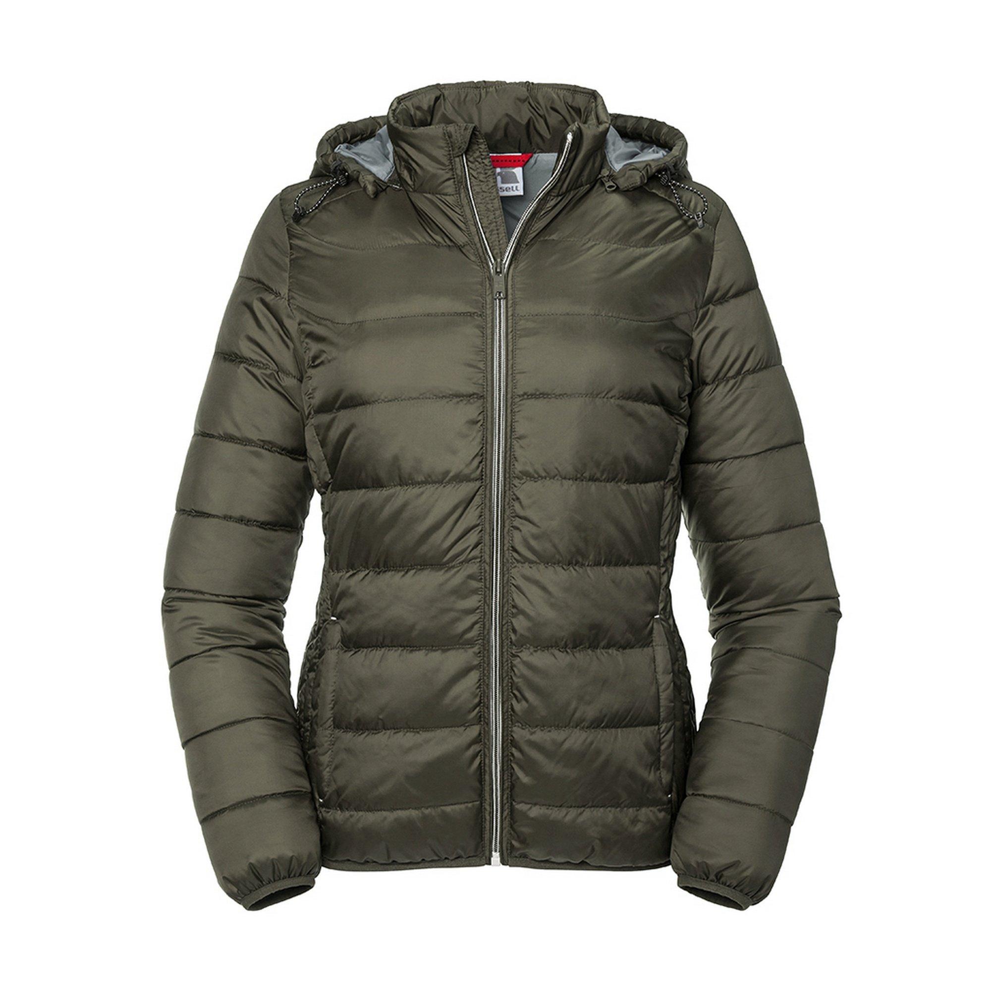 Image of Hooded Nano Padded Jacket Damen Olivegrün 3XL