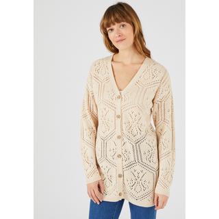 Damart  Lange Ajour-Strickjacke 