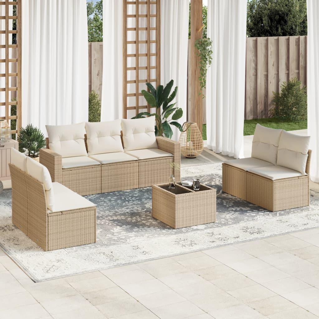 VidaXL set divano da giardino Polirattan  