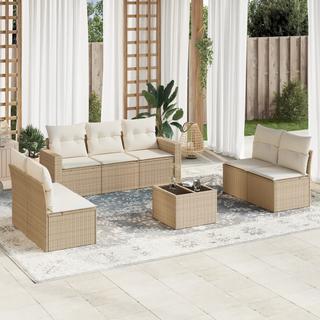 VidaXL set divano da giardino Polirattan  