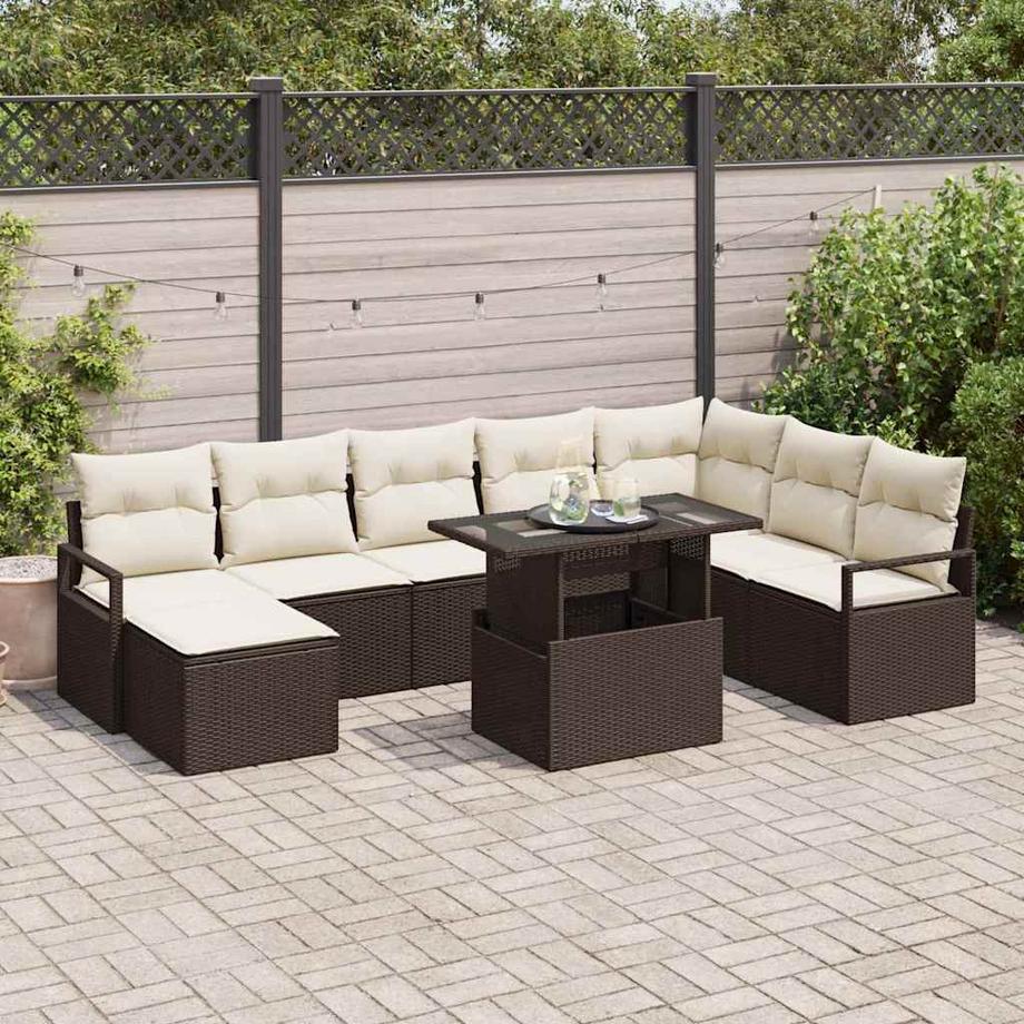 VidaXL Canapé de jardin poly rattan  