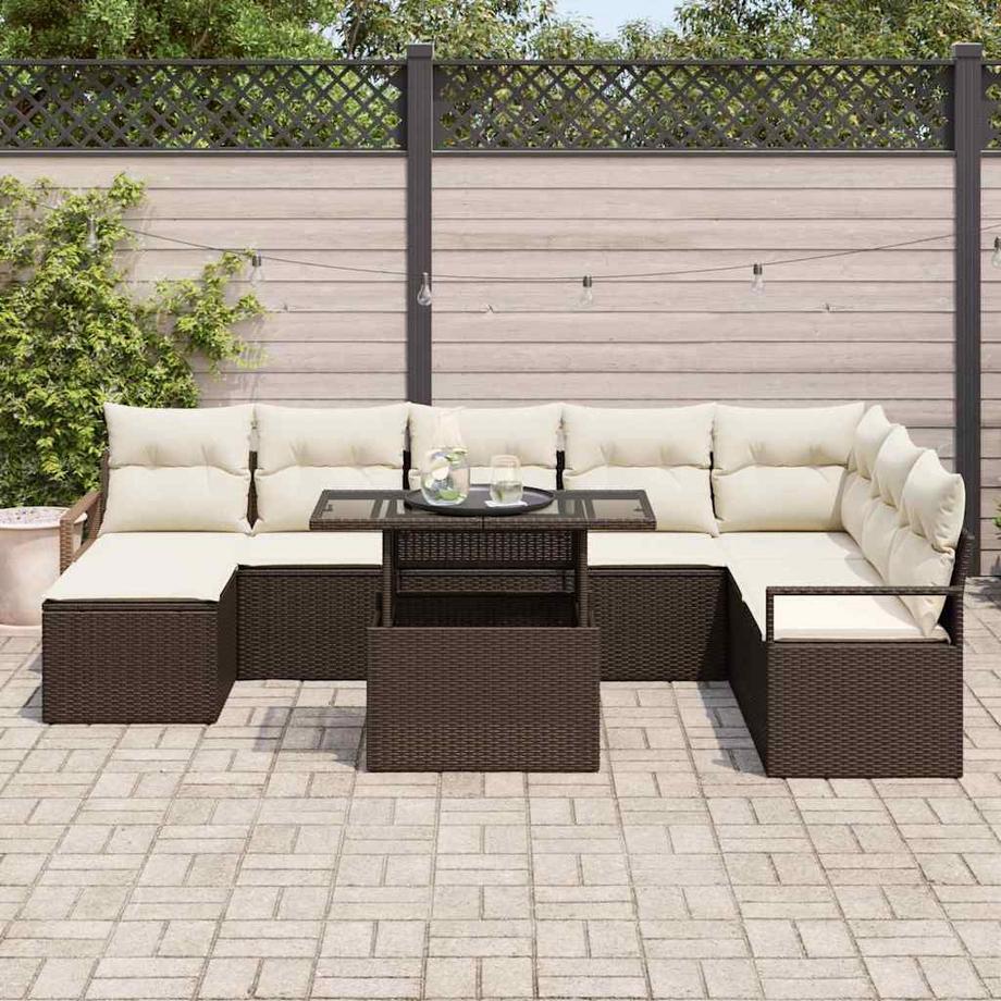 VidaXL Canapé de jardin poly rattan  