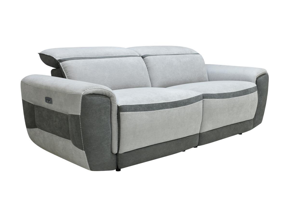 Image of Relaxsofa elektrisch 3-Sitzer - Stoff - Hellgrau - ORIETTO Relaxsofa elektrisch 3-Sitzer - Stoff - Hellgrau - ORIETTO