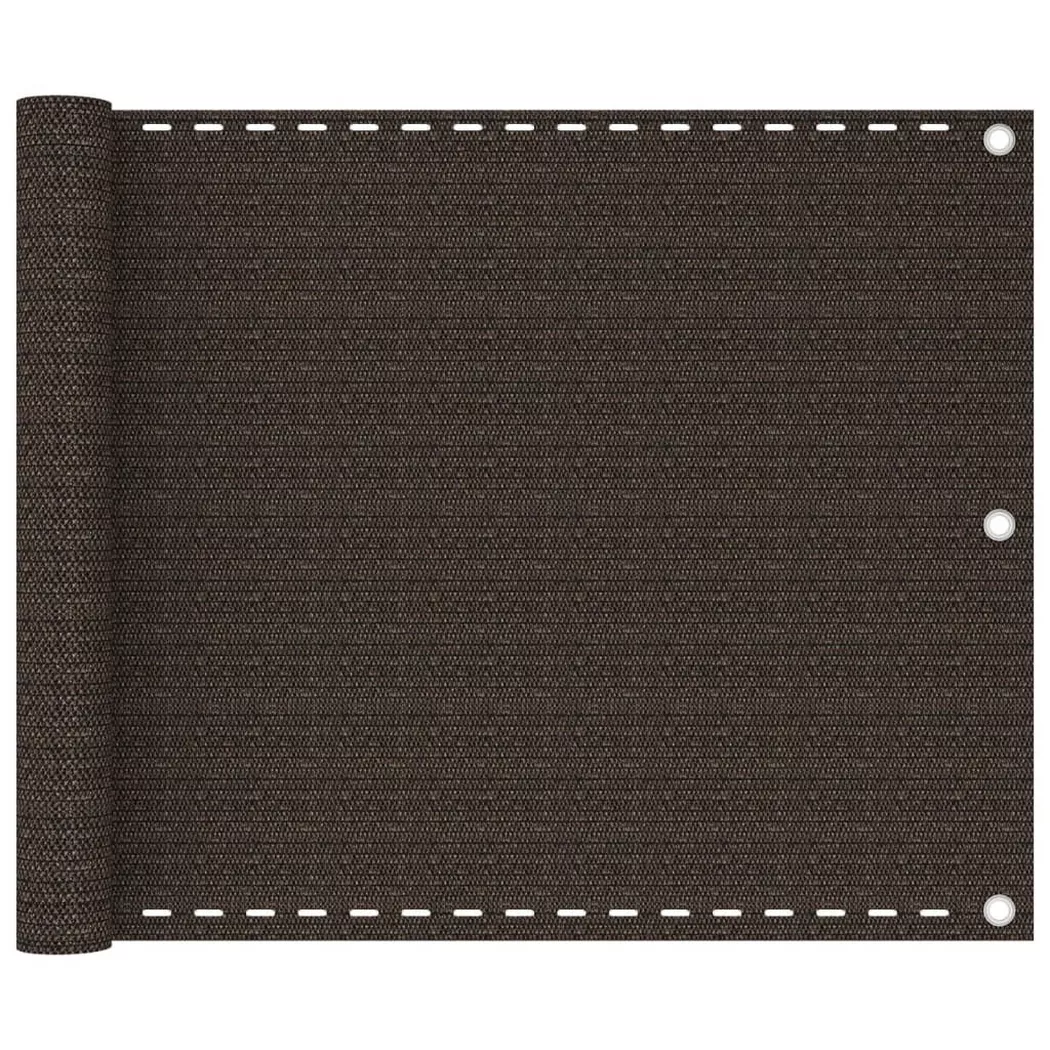 vidaXL Balkon-Sichtschutz Braun 75x400 cm HDPE
