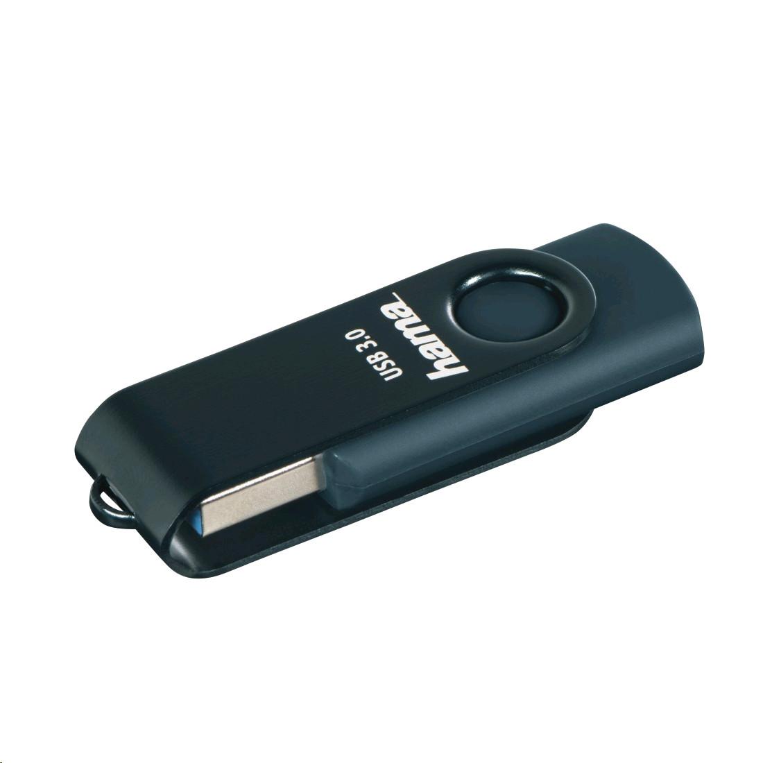 hama  USB-Stick Rotate - 128 GB, USB 3.0, 90MB/s, Petrolblau 