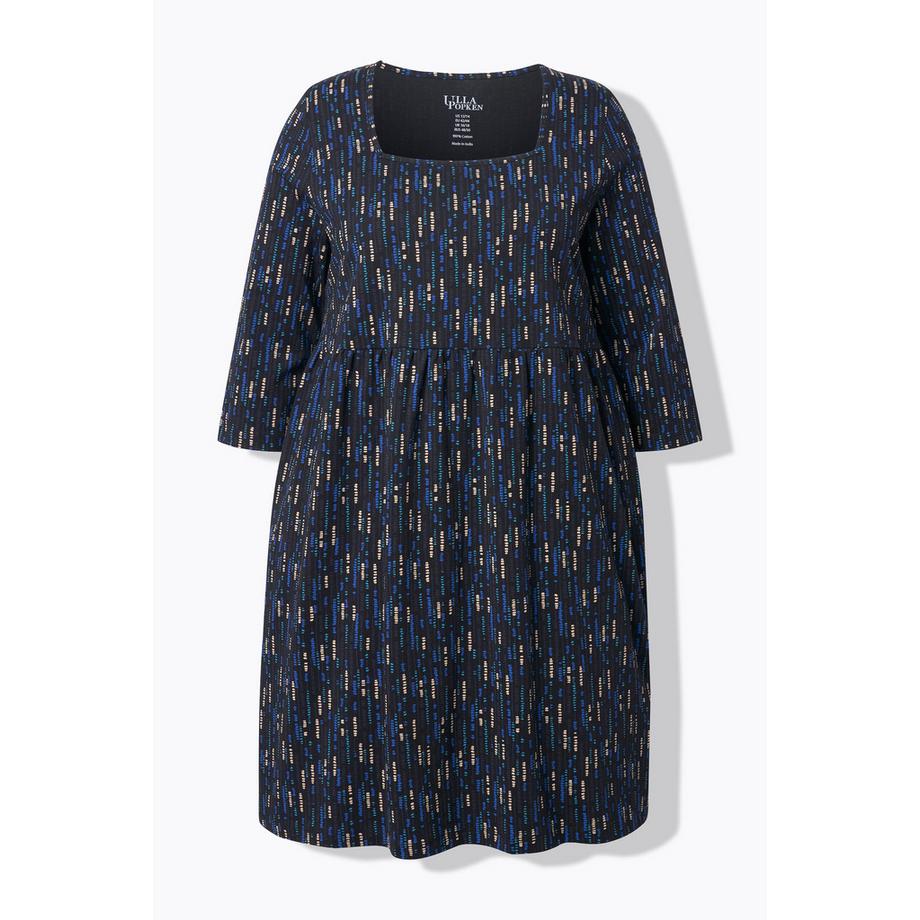 Ulla Popken Maglia lunga Scollo tunisino Maniche 3/4 Linea ad A  