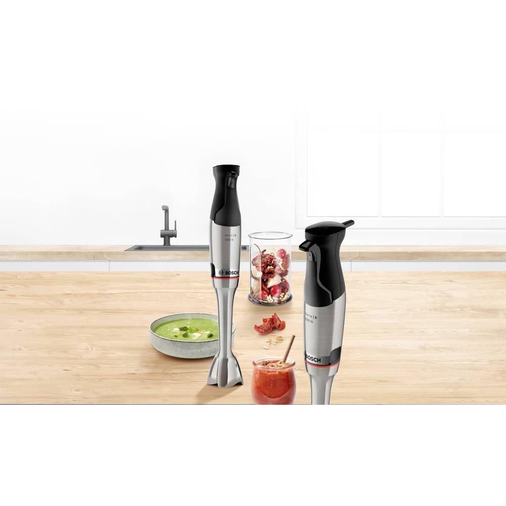 Bosch SDA Serie 6 ErgoMaster Stabmixer 1200 W mit Mixbecher, BPA-frei Edelstahl, Schwarz  