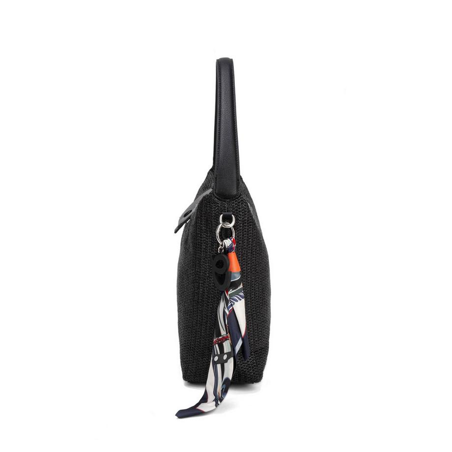 David Jones Borsa intrecciata con finiture in pelle  