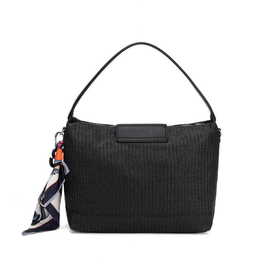 David Jones Borsa intrecciata con finiture in pelle  