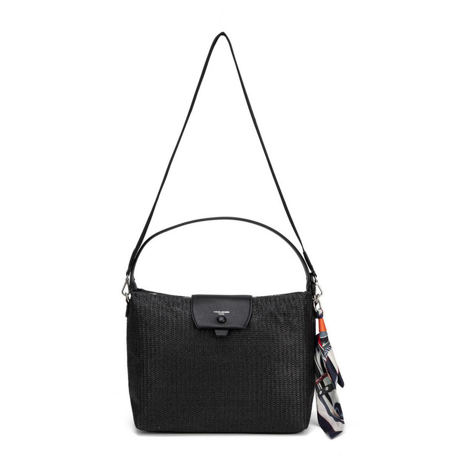 David Jones Borsa intrecciata con finiture in pelle  
