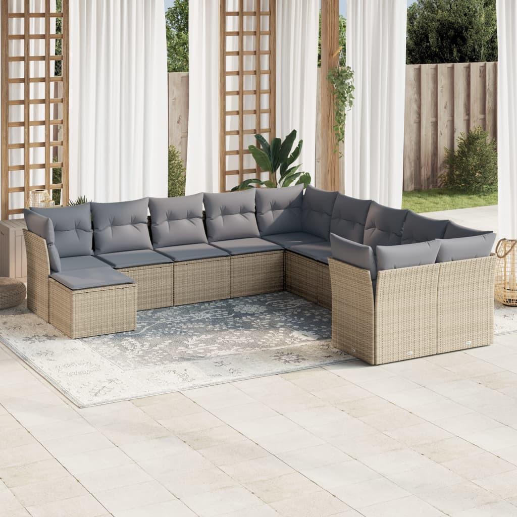 VidaXL set divano da giardino Polirattan  