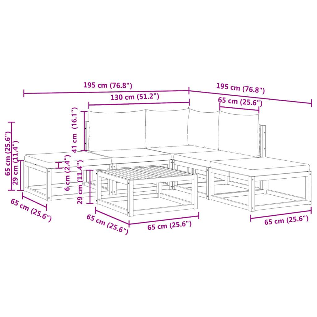 VidaXL Garten sofagarnitur akazienholz  