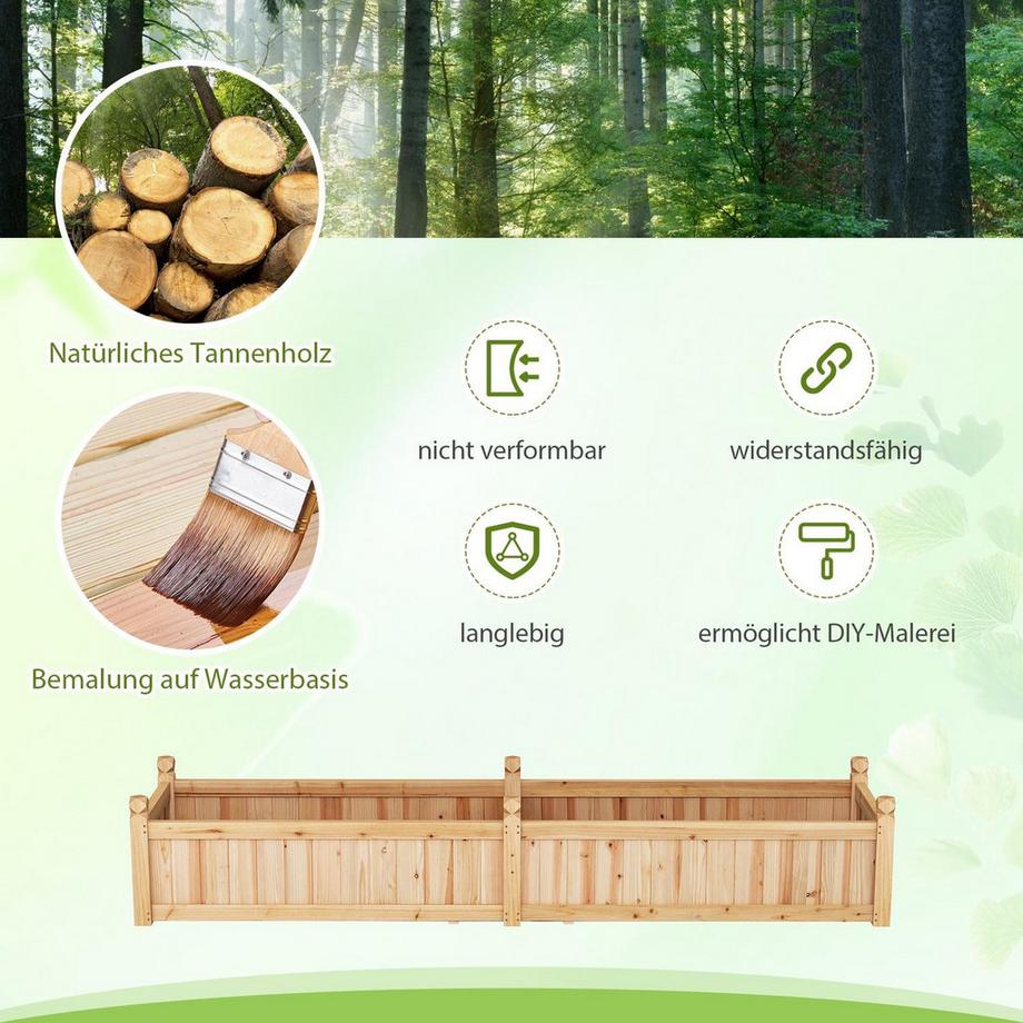 Northix Fioriera rialzata con divisorio  