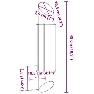 VidaXL applique da parete per esterni Acciaio inossidabile  