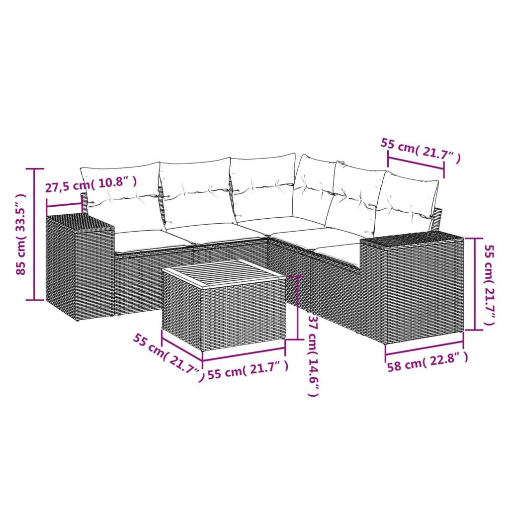 VidaXL Garten sofagarnitur poly-rattan  