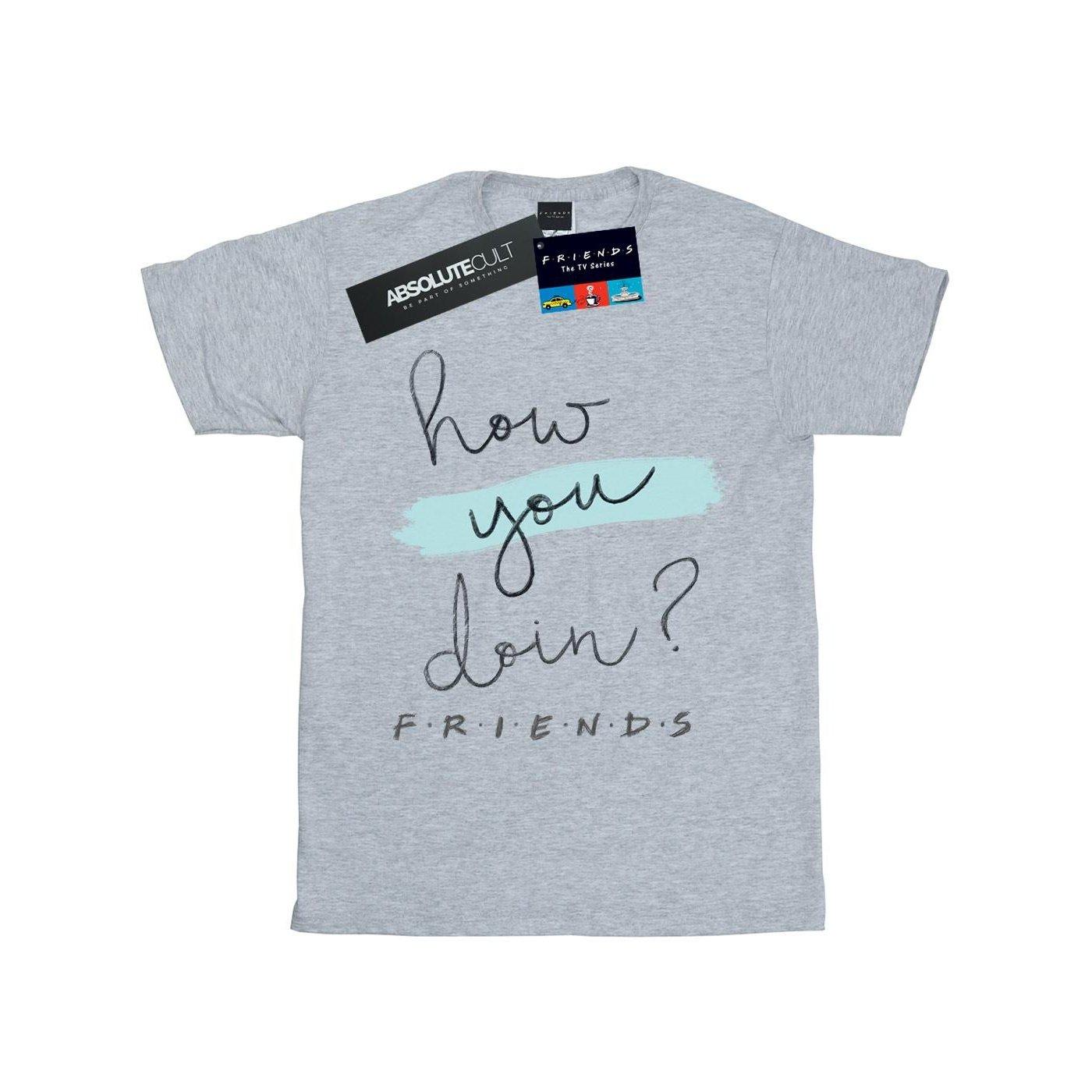 Image of How You Doin? Handwriting Tshirt Jungen Grau 140/146