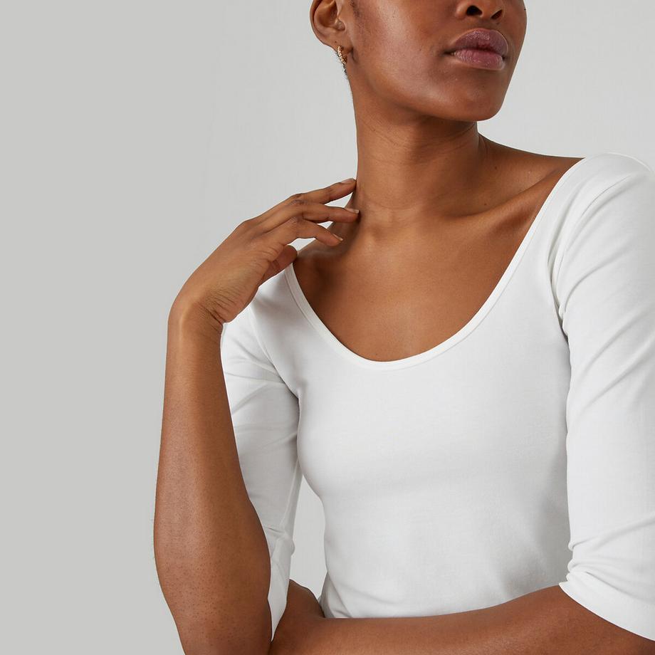 La Redoute Collections T-Shirt Scollo Ballerina  