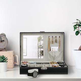 B2X Schwarze Uhrenbox für 8 Uhren  