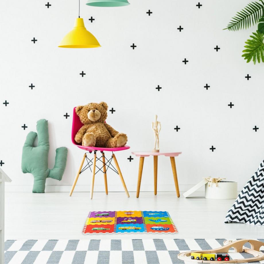 B2X  Tapis puzzle avec véhicules 