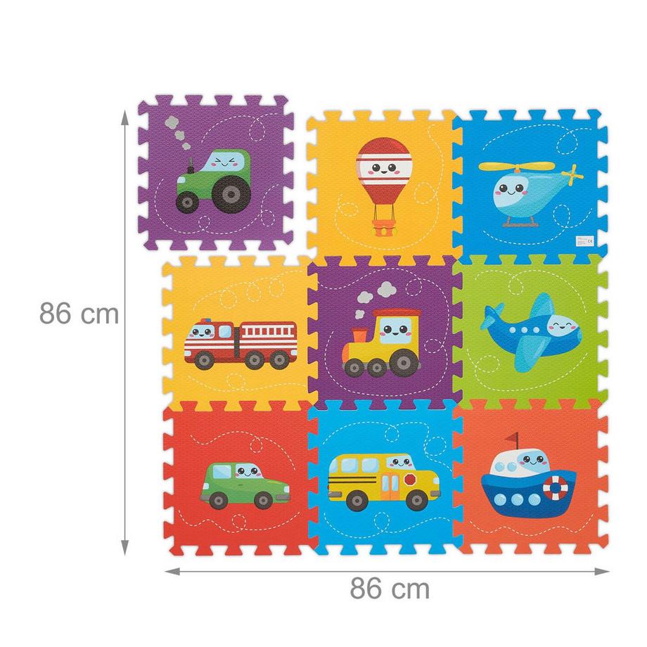 B2X  Tapis puzzle avec véhicules 