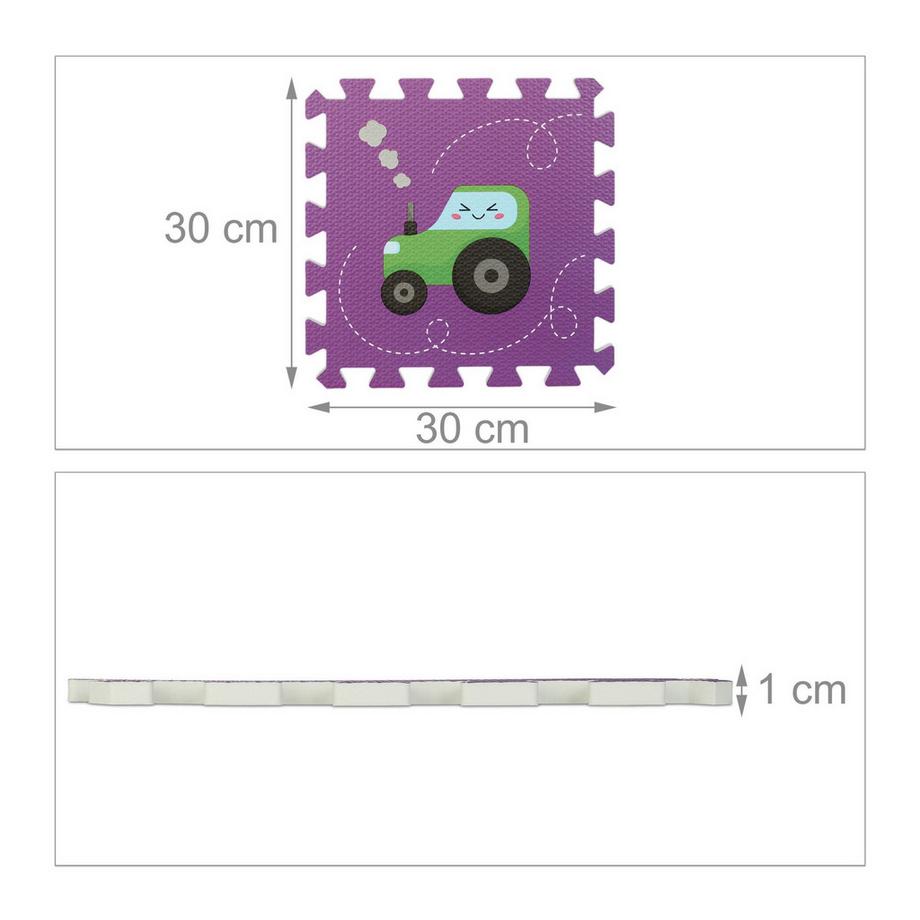 B2X  Tapis puzzle avec véhicules 