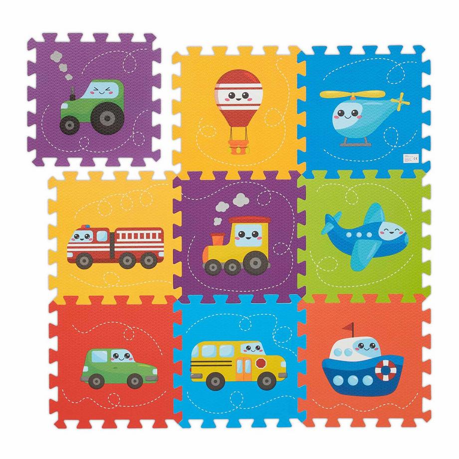 B2X  Tapis puzzle avec véhicules 