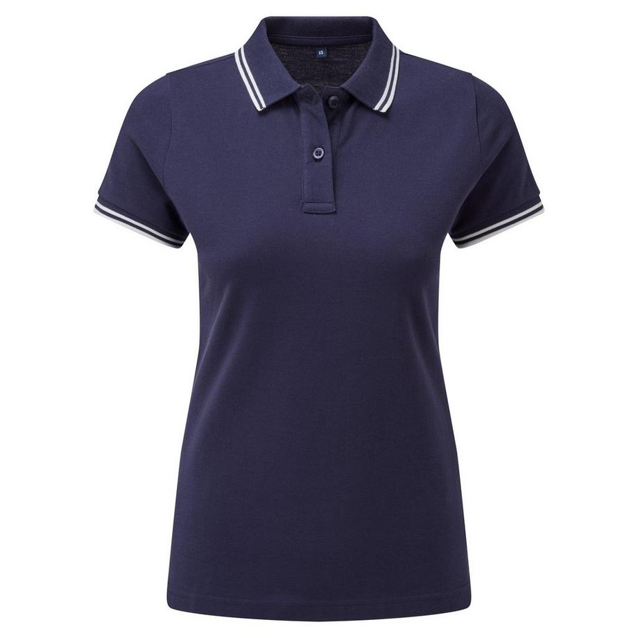 Poloshirt Mit kontrastfarbenen Streifen