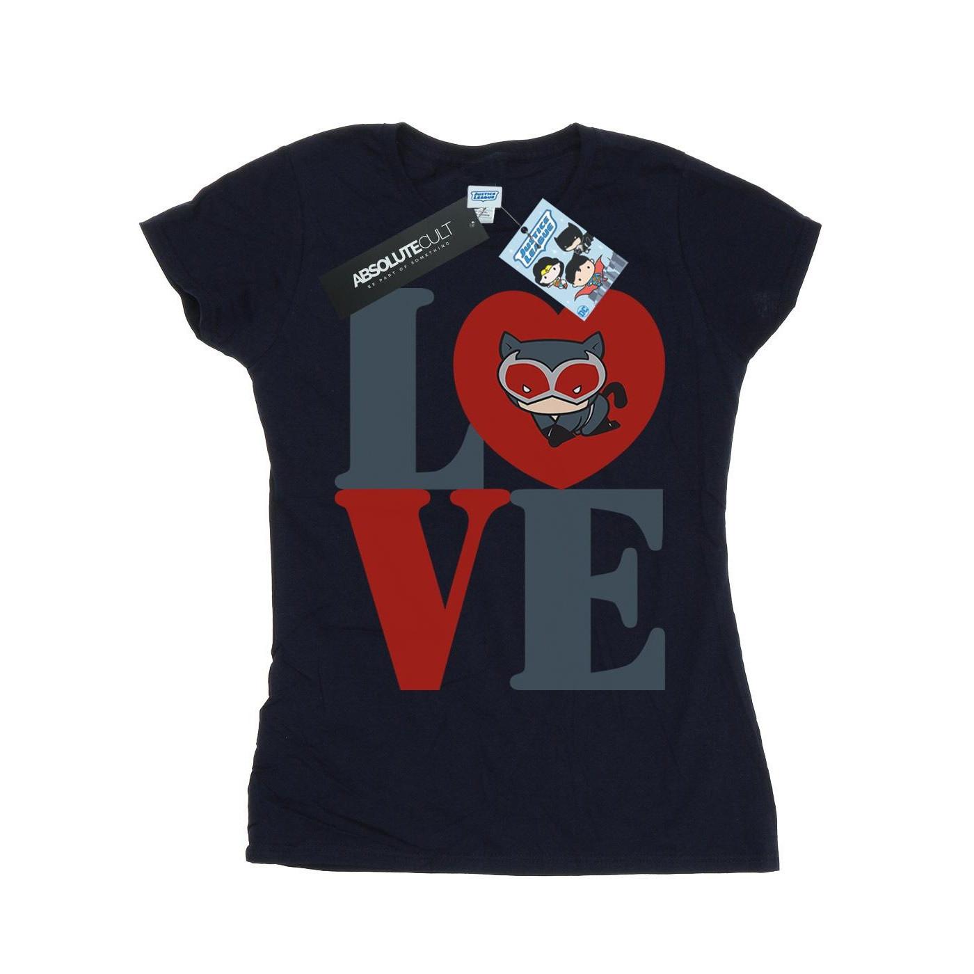 Image of Chibi Catwoman Love Tshirt Damen Marine L