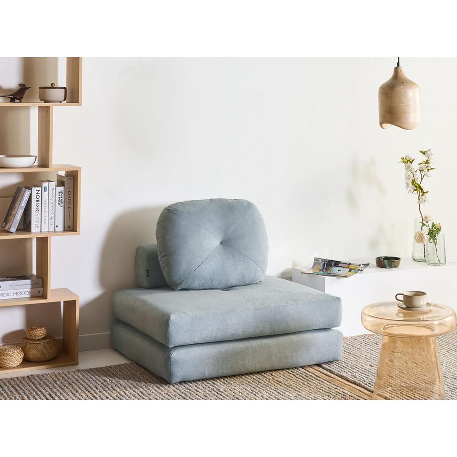 Beliani Canapé-lit en Tissu chenille  OLDEN  