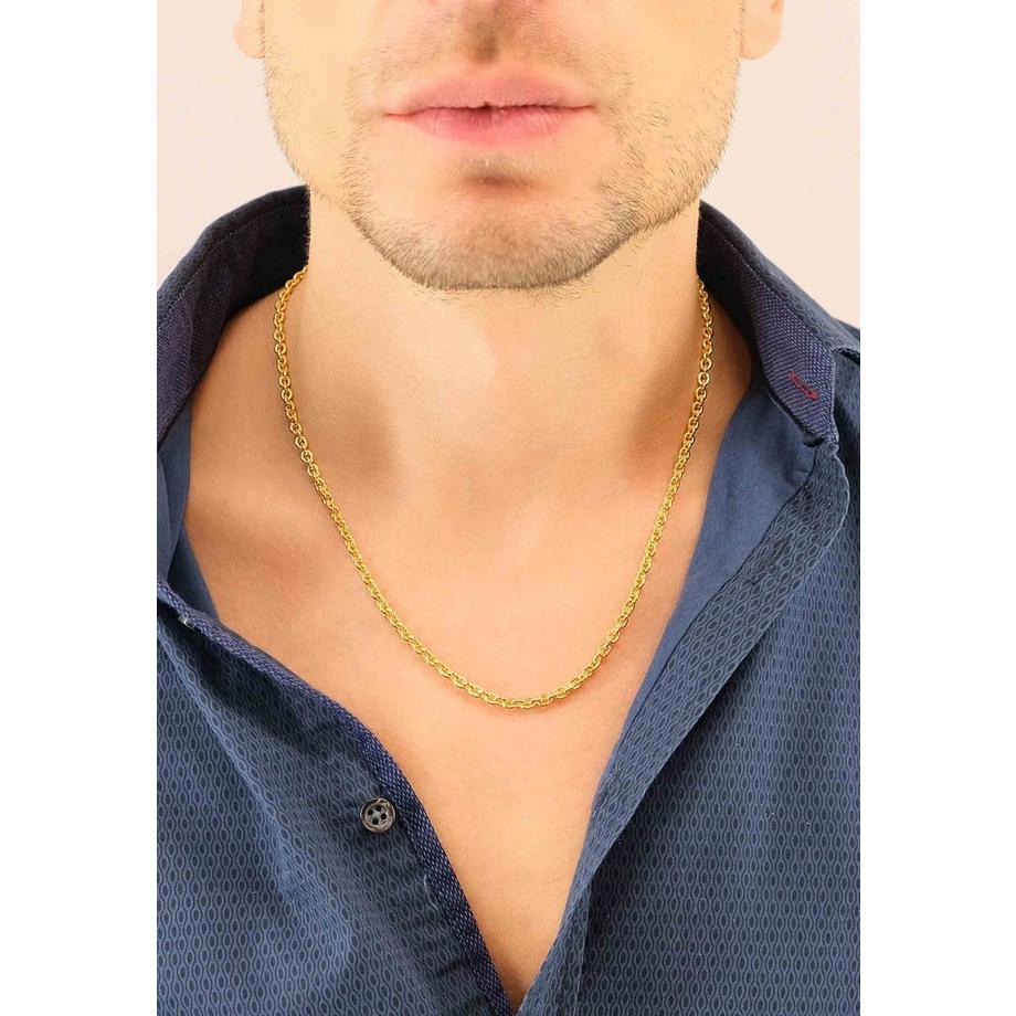 MUAU Schmuck  Collier Rundanker Gelbgold 375, 3.9mm, 50cm 