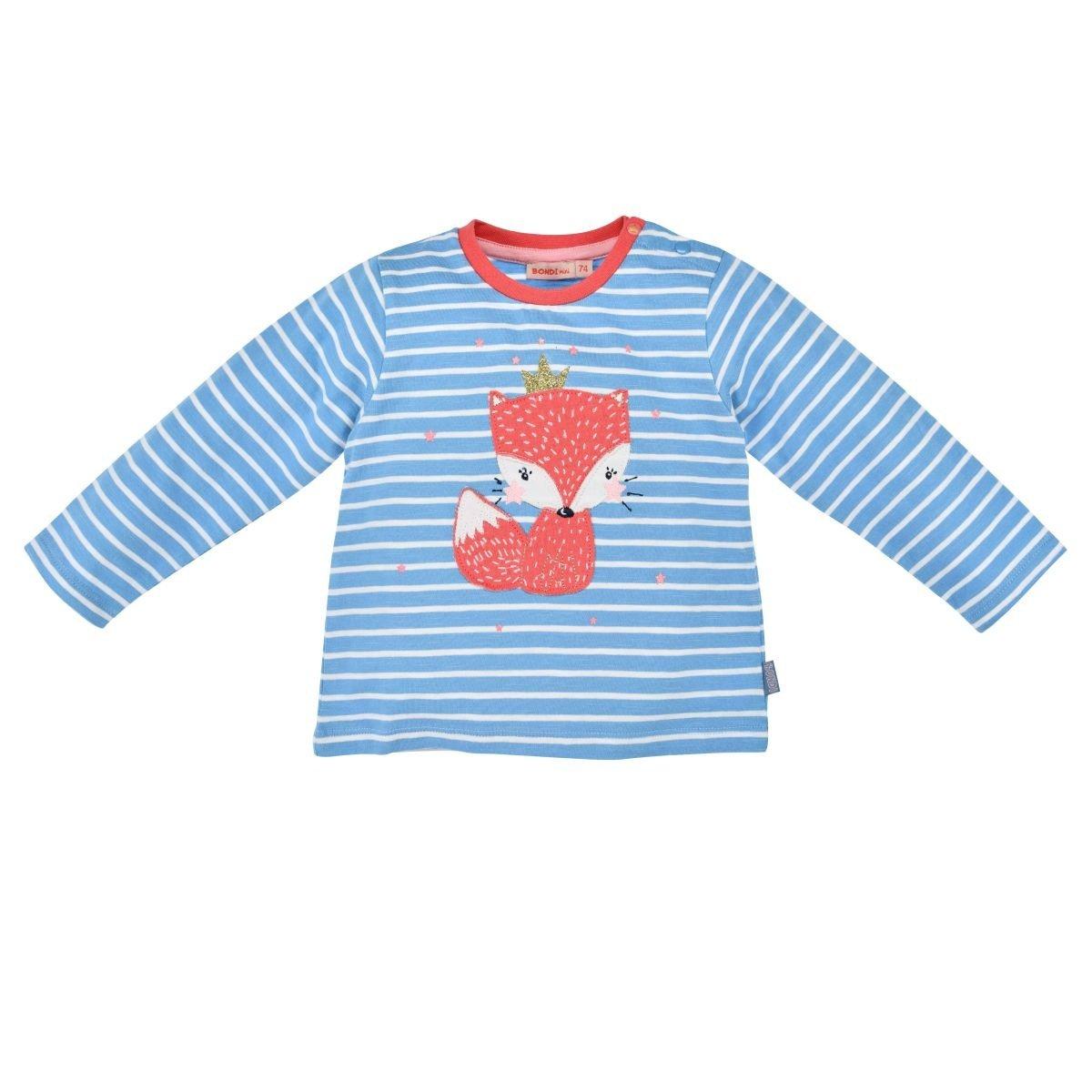 Image of Kleinkinder Langarm Shirt Fuchs Mädchen Blau 62