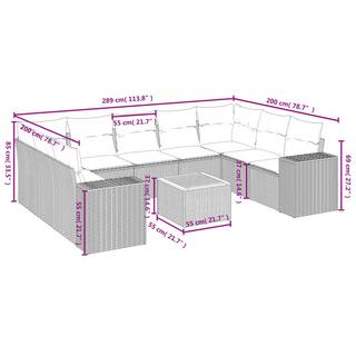 VidaXL Garten sofagarnitur poly-rattan  