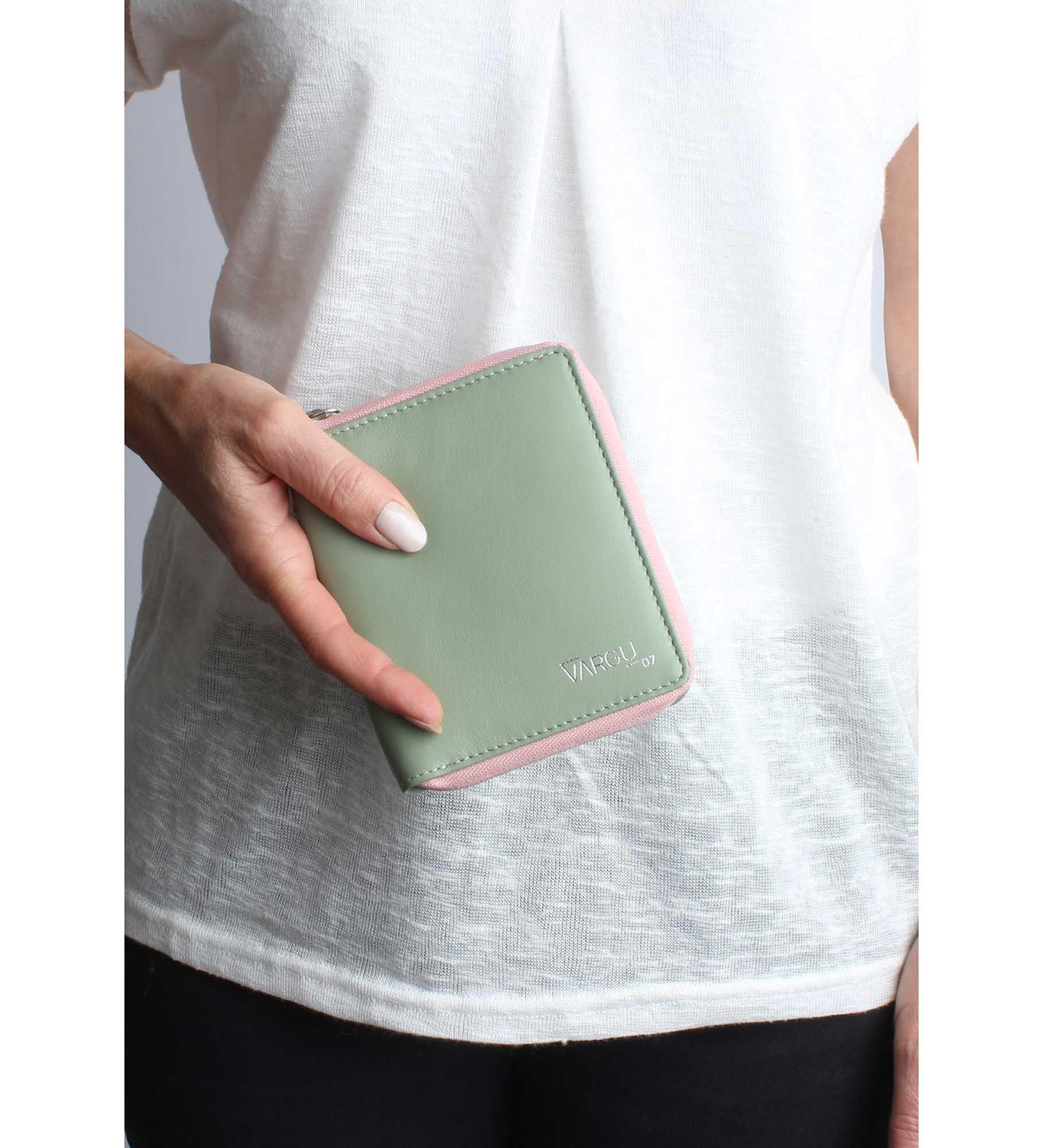 VARGU LYNE 1-A Portefeuille en Cuir Véritable  