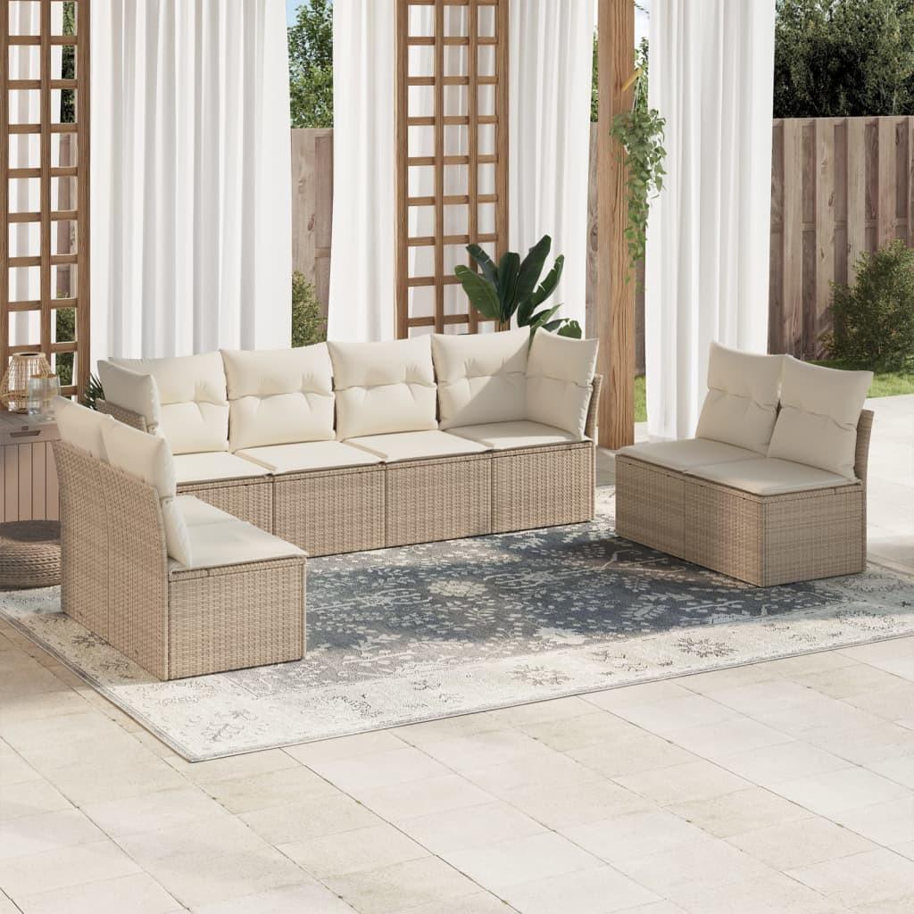 VidaXL set divano da giardino Polirattan  