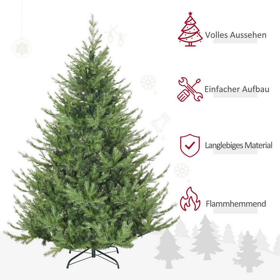 Northio Sapin De Noël Artificiel 180 Cm, Branches Denses Et Réalistes, Sapin Artificiel Avec 1942 Pointes De Branches, Vert  