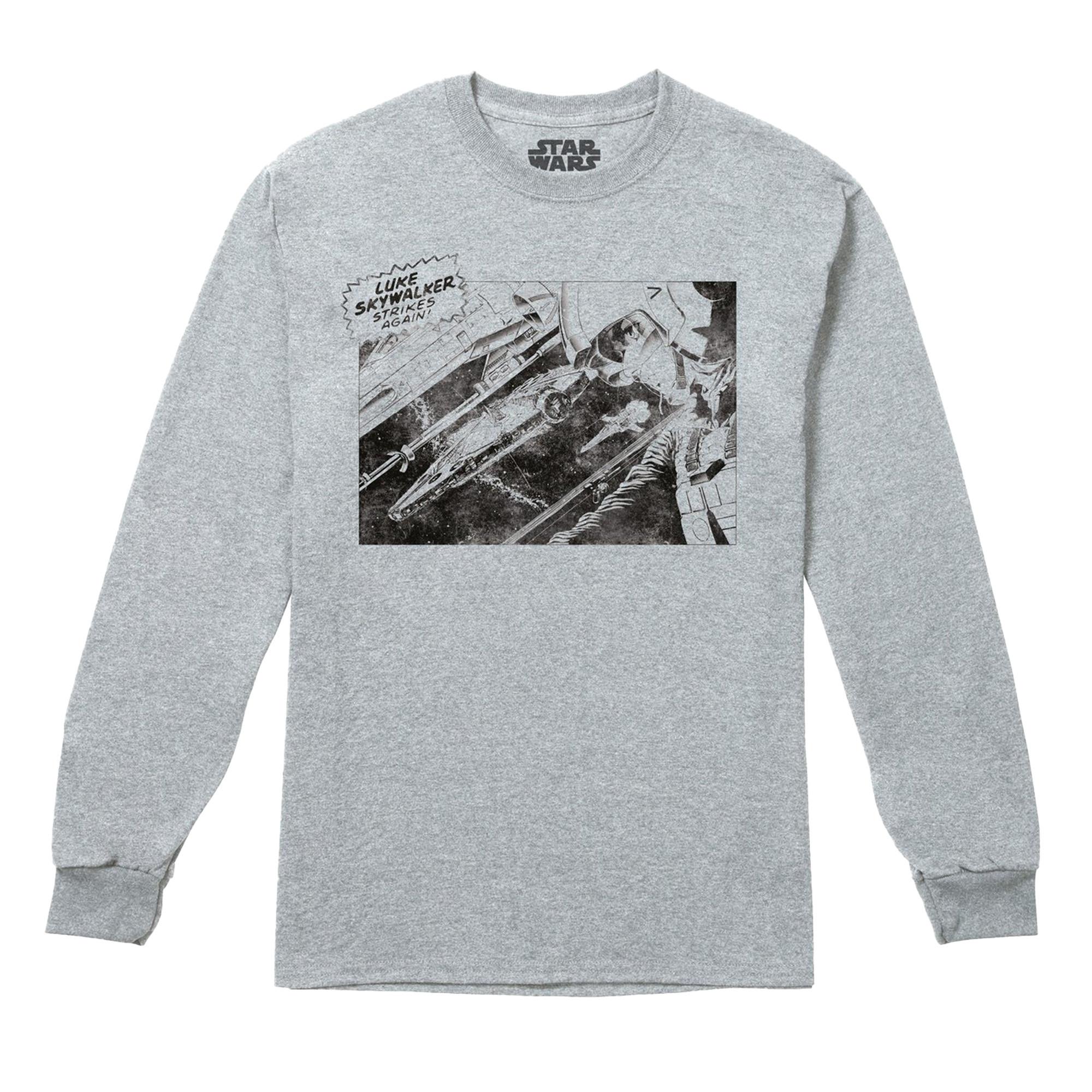 Image of Skywalker Strikes Again Tshirt Langärmlig Herren Grau L