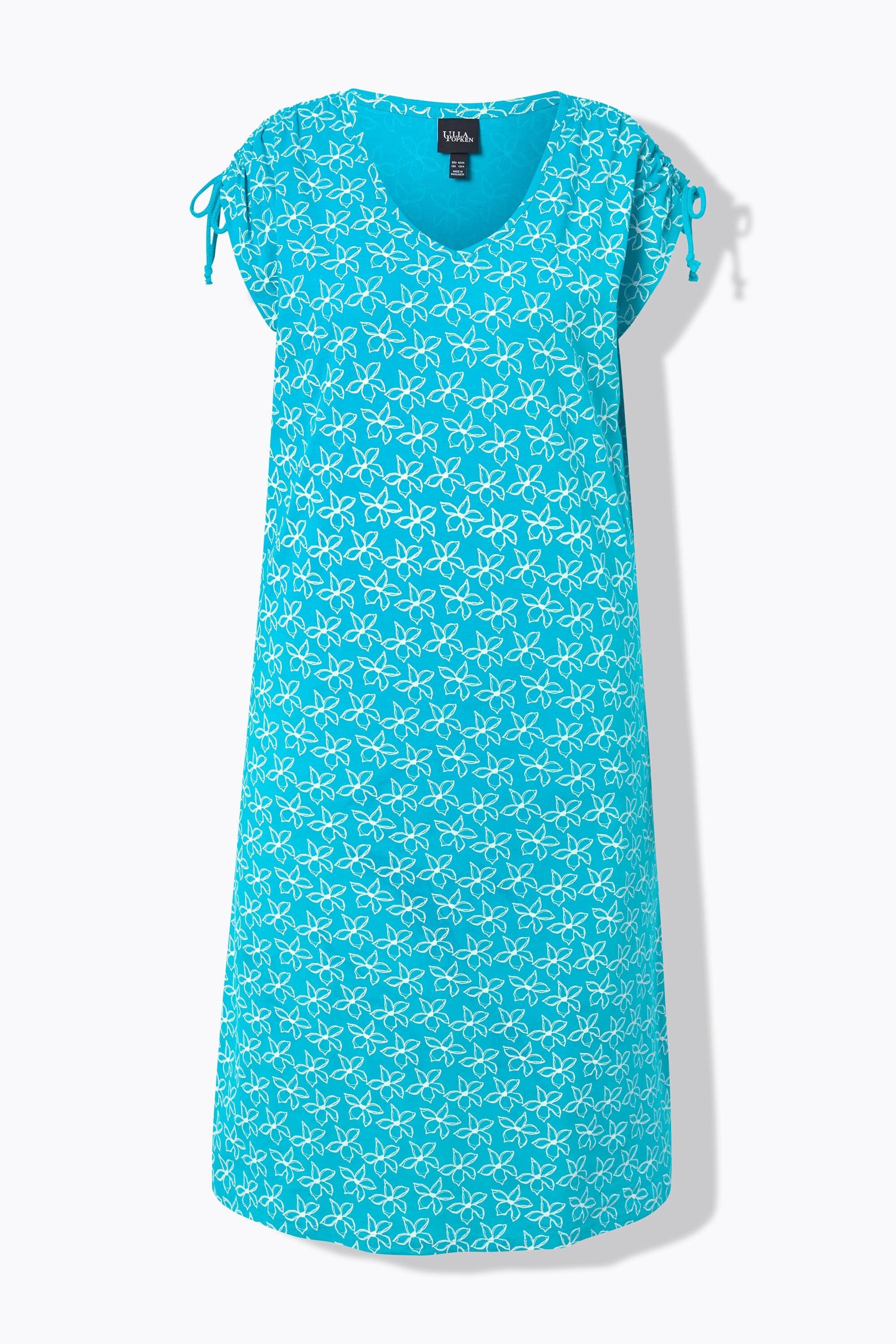 Ulla Popken Abito Midi Floreale Linea A Scollo a V Senza Maniche  