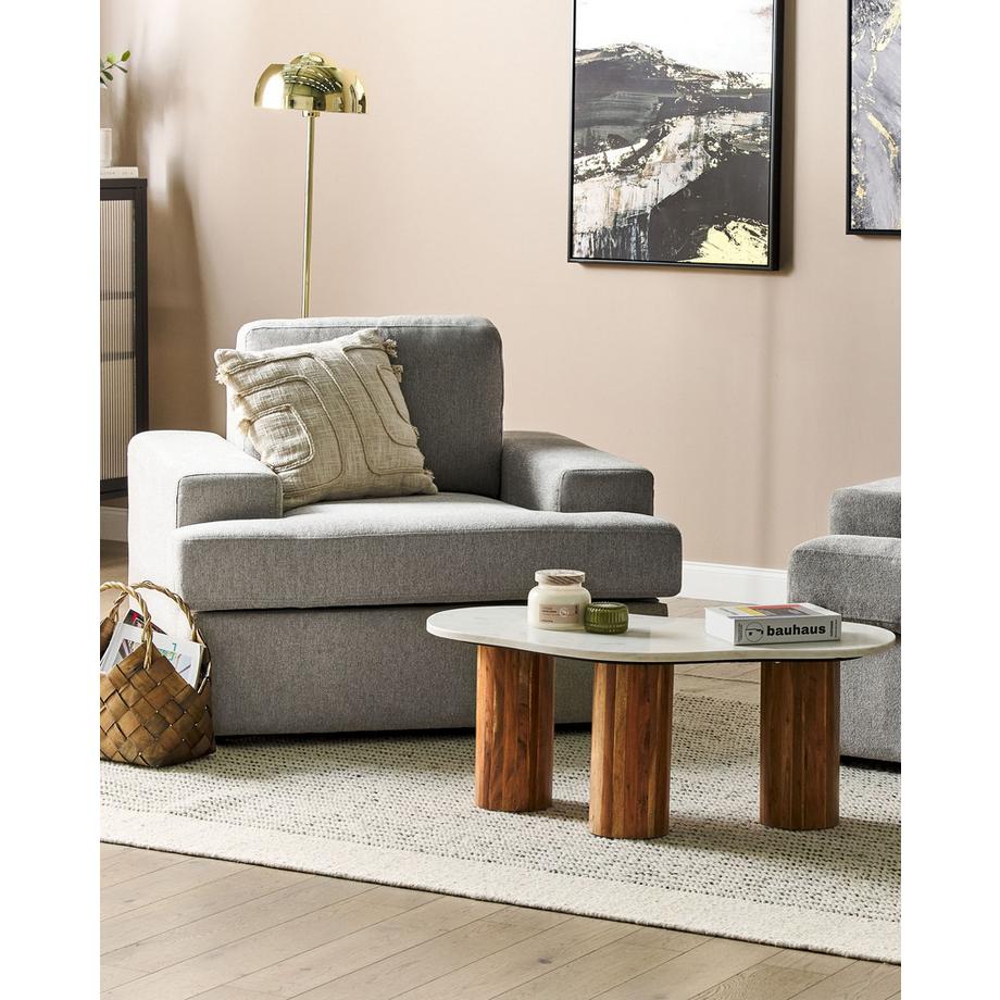 Beliani Lot de 2 fauteuils en Tissu Traditionnel ALLA  