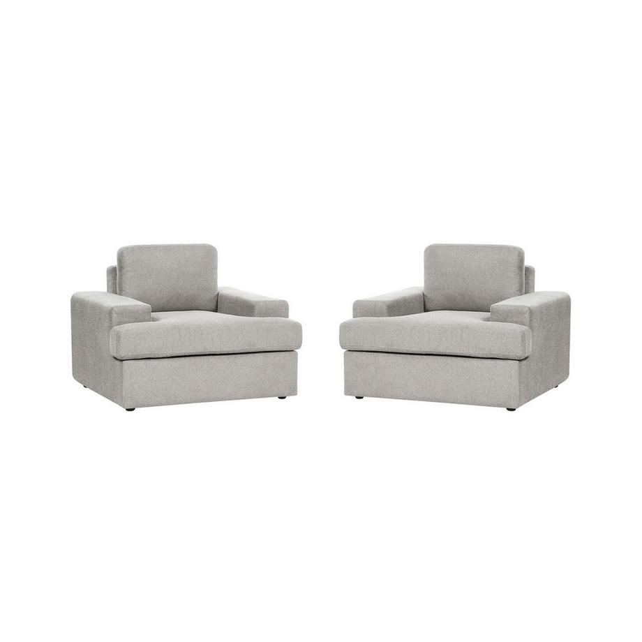 Beliani Lot de 2 fauteuils en Tissu Traditionnel ALLA  