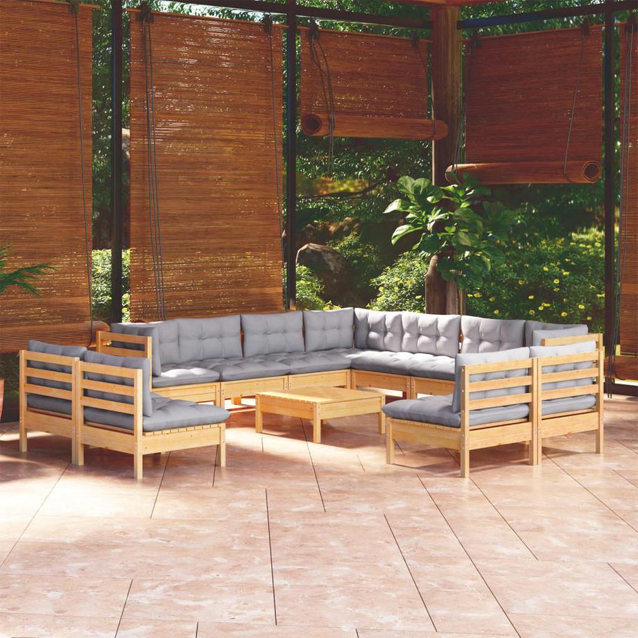 VidaXL set salotto da giardino Legno di pino  