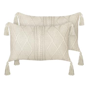 Lot de 2 coussins en Coton Rustique CAESIA