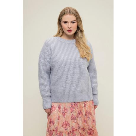 Studio Untold  Pullover, Boxy Shape, Rippstrick, Rundhals, Langarm 