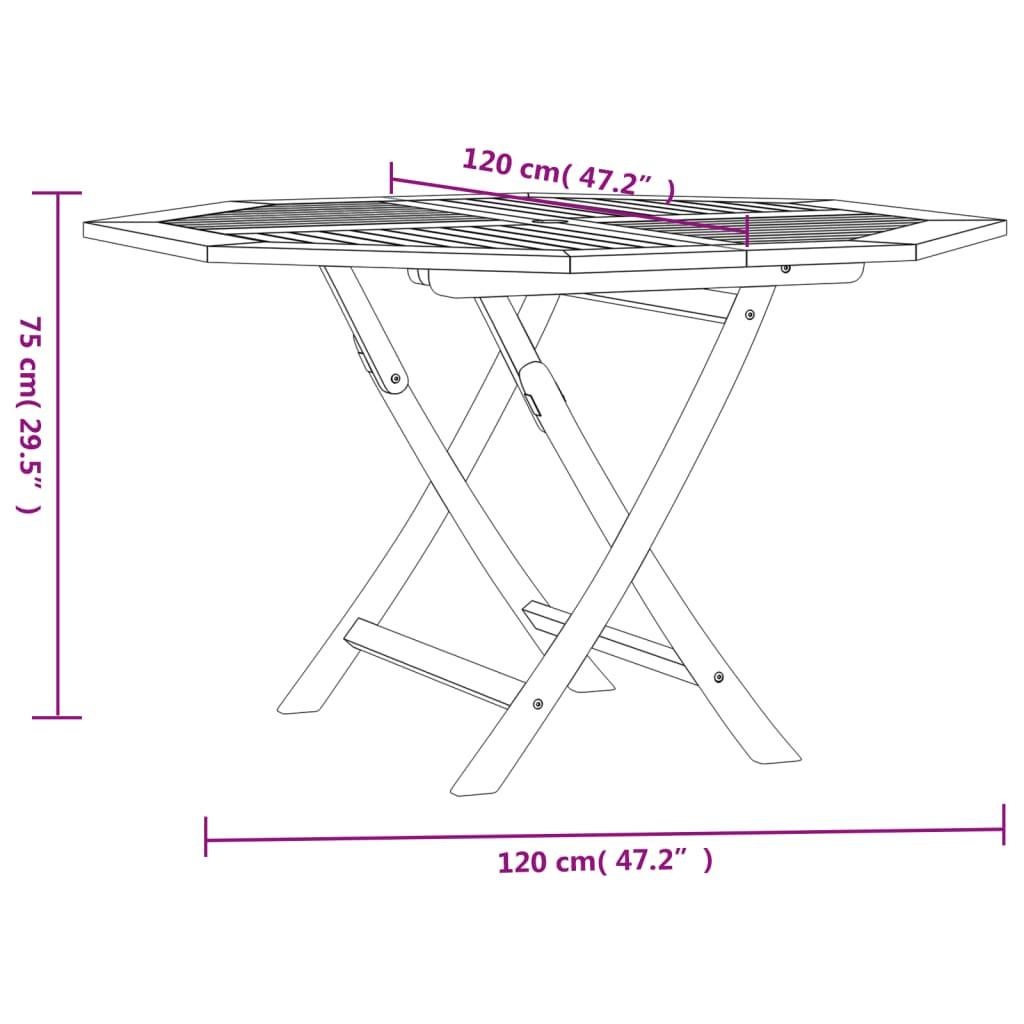 VidaXL Table de jardin teck  