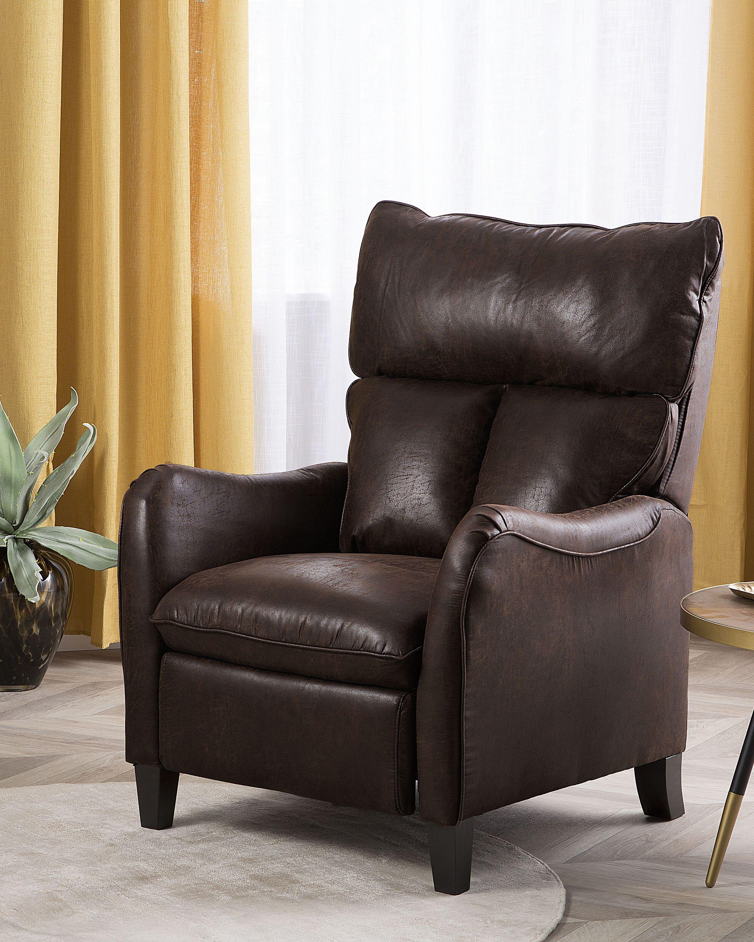 Beliani Fauteuil en Cuir PU Rétro ROYSTON  