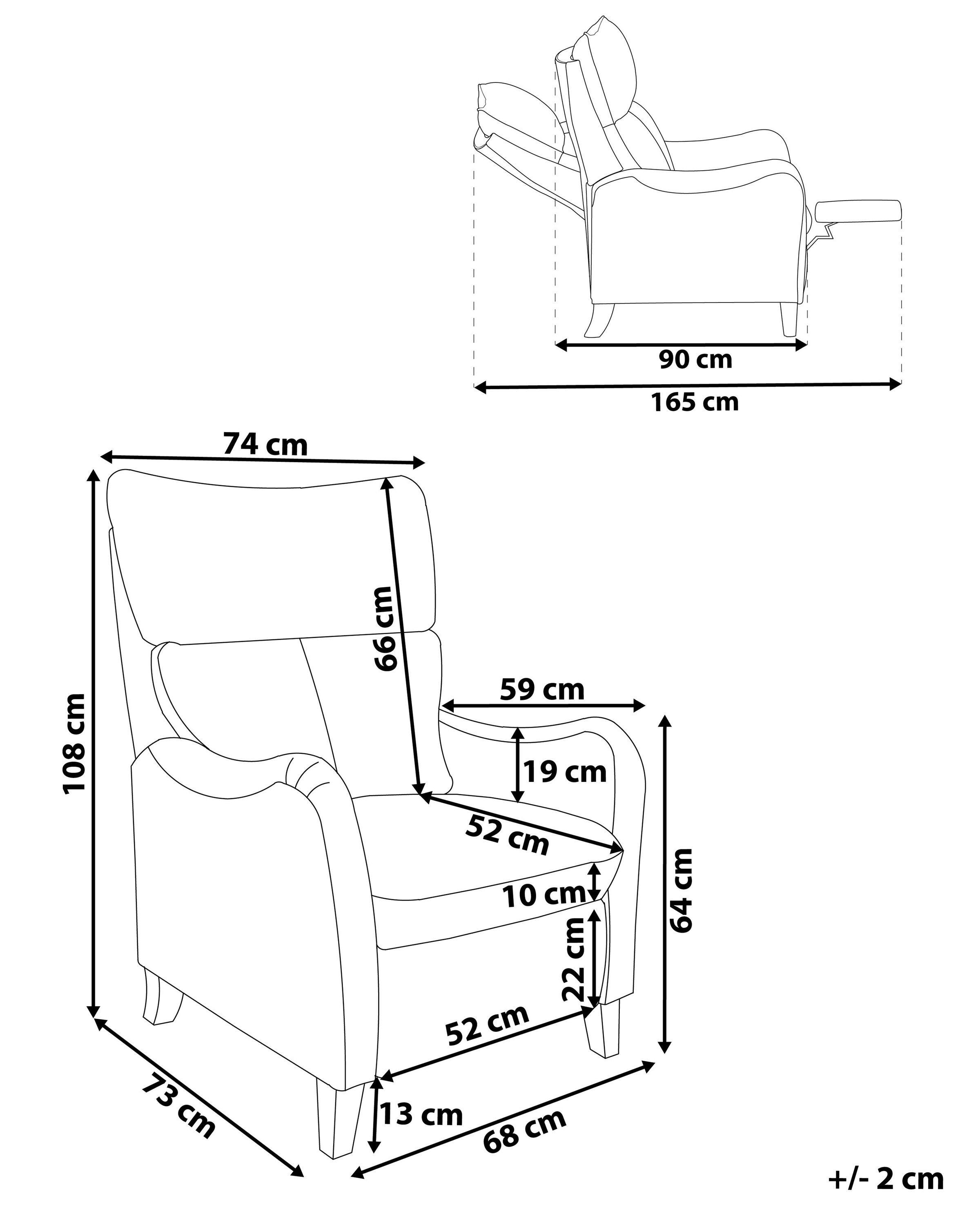 Beliani Fauteuil en Cuir PU Rétro ROYSTON  