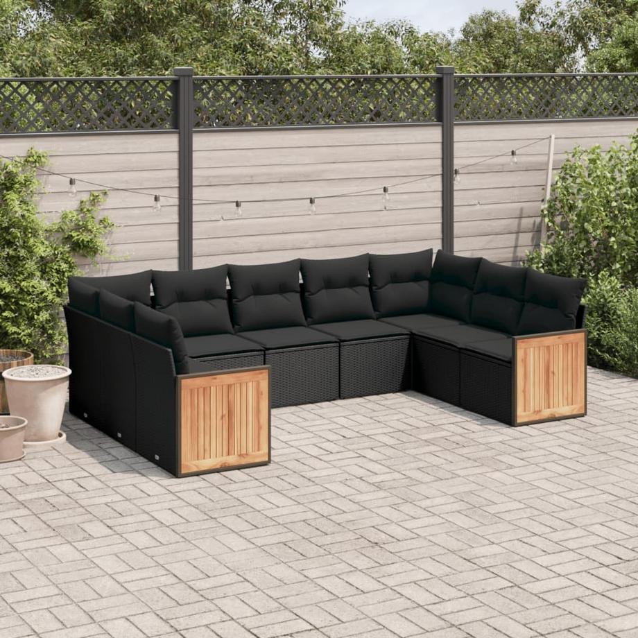 VidaXL Ensemble de canapés de jardin rotin synthétique  