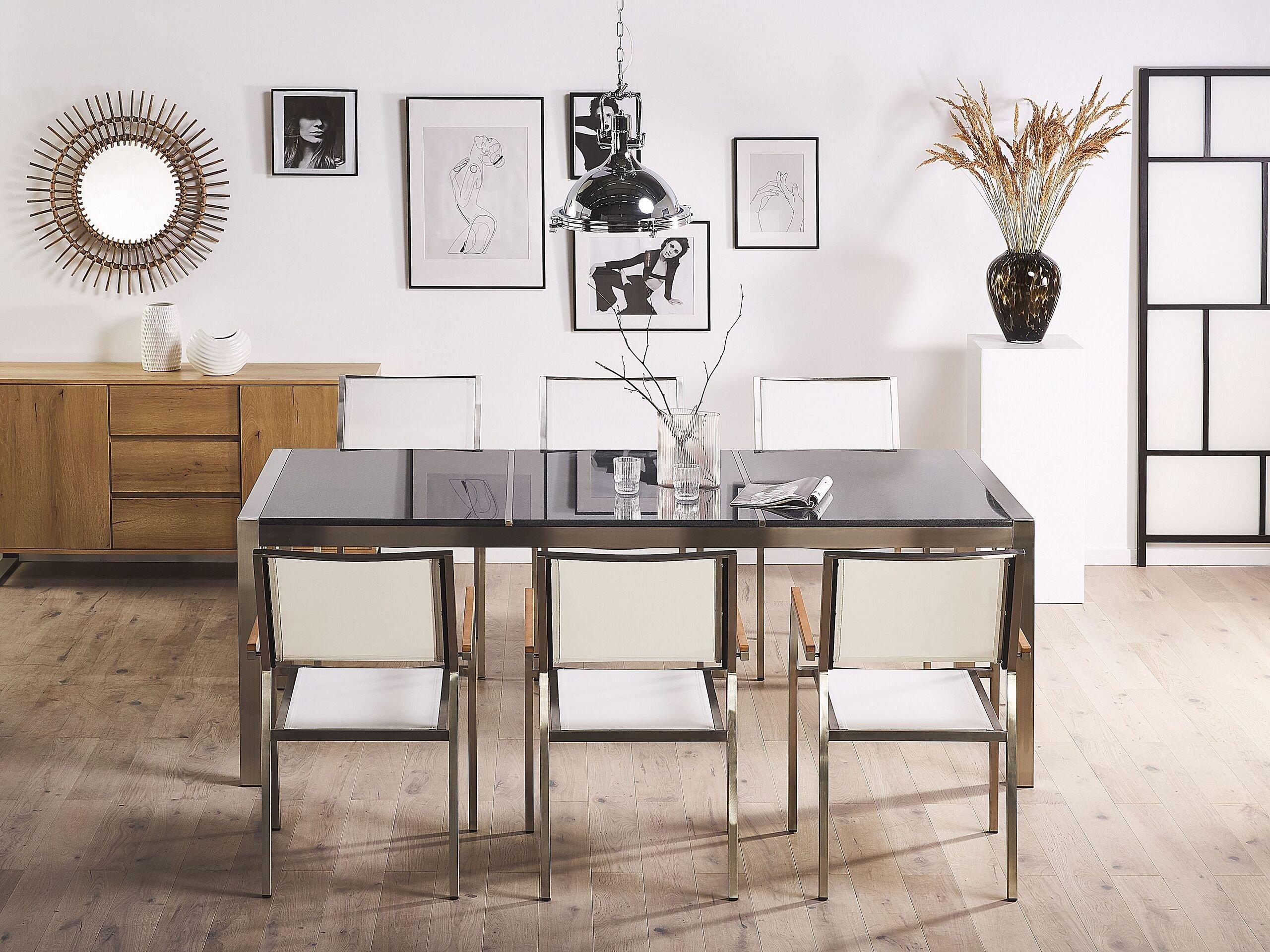 Beliani Tavolo da pranzo da giardino en Granito Industriale GROSSETO  