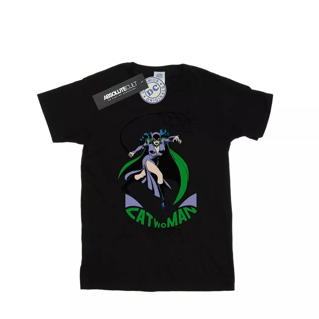DC COMICS - Catwoman Whip TShirt, für Damen, Schwarz, Größe XL