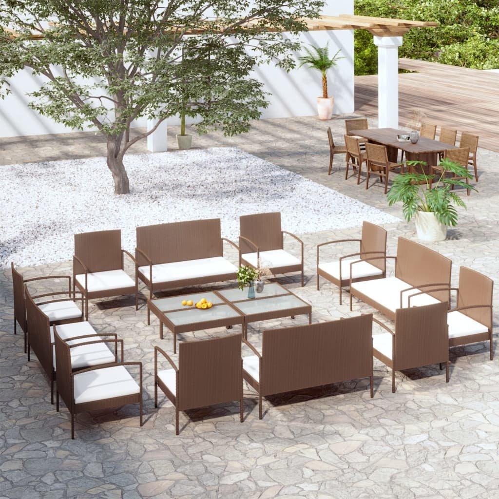 VidaXL Garten-lounge-set poly-rattan  